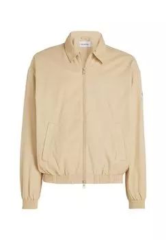Легкая куртка Linear Harrington Calvin Klein, бледно-хаки