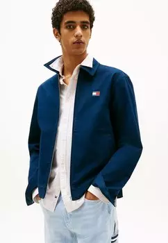 Легкая куртка LOGO ZIP-THRU Tommy Jeans, темно-синий