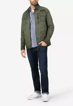 Легкая куртка MIT REISSVERSCHLUSS UND VINTAGE WORKWEAR STYLE TIMEZONE, зеленый