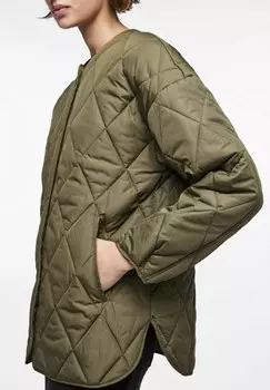 Легкая куртка PCSTELLA QUILTED NOOS Pieces, хаки