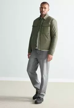 Легкая куртка REGULAR FIT -COLLARED SHACKET Next, зеленый