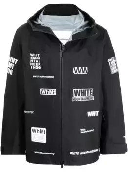 Легкая куртка с графичным принтом White Mountaineering, черный