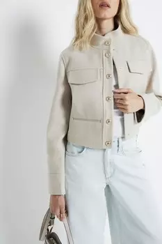 Легкая куртка с воротником стойкой River Island, коричневый