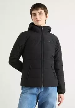 Легкая куртка SLIM HOODED JACKET Tommy Jeans, черный