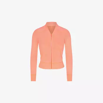 Легкая куртка свободного кроя из французского трикотажа с добавлением хлопка Skims, оранжевый