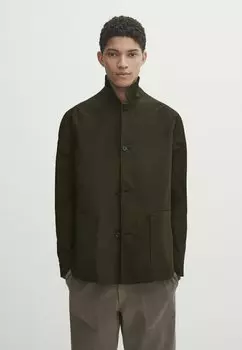 Легкая куртка WEIGHT TECHNICAL OVERSHIRT Massimo Dutti, цвет khaki