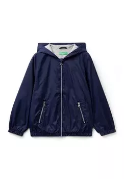 Легкая куртка WITH HOOD United Colors of Benetton, цвет blue