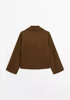 Легкая куртка WITH SNAP Massimo Dutti, коричневый