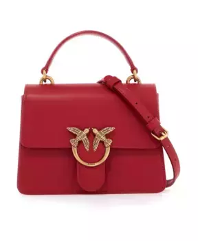 Легкая мини сумка Love One с верхней ручкой Pinko, красный
