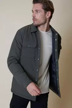 Легкая мягкая куртка на пуговицах Threadbare, хаки