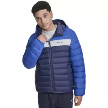 Легкая мужская куртка-пуховик с капюшоном Champion, цвет royal blue combo