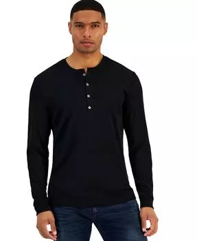 Легкая мужская рубашка на пуговицах в рубчик INC International Concepts I.N.C. International Concepts, черный