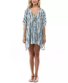 Легкая накидка-кимоно с анималистическим принтом для женщин Marcus Adler, синий