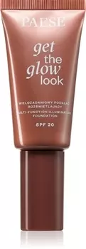 Легкая основа с осветляющим эффектом spf 20 Paese Get The Glow Look Illuminating Foundation, 4W Medium Beige 30 ml