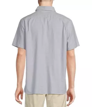 Легкая оксфордская рубашка в полоску Cremieux Blue Label с короткими рукавами, синий