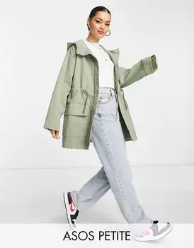 Легкая парка серого цвета ASOS DESIGN Petite