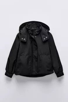Легкая парка ZARA, черный