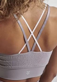 Легкая поддержка спортивного бюстгальтера FLOW SEAMLESS SPORTS Hummel, серый