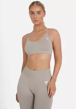 Легкая поддержка спортивного бюстгальтера SQUATPROOF, светло-коричневый