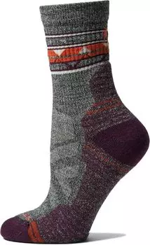 Легкая подушка Performance Hike Ethno Graphic Mid Crew Smartwool, цвет Ash/Charcoal