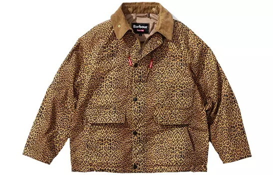 Легкая полевая куртка из вощеного хлопка X Barbour Supreme, леопардовый принт