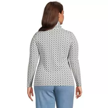 Легкая приталенная водолазка с длинными рукавами больших размеров Lands' End Lands' End