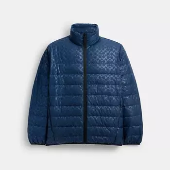 Легкая пуховая куртка COACH, цвет washed navy