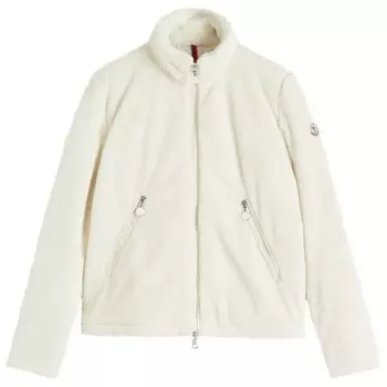Легкая пушистая куртка на молнии Polignac Moncler, бежевый