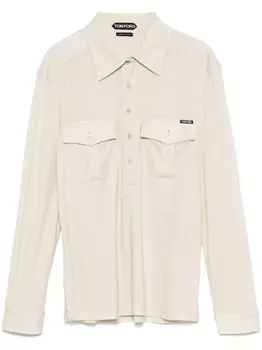 Легкая рубашка поло TOM FORD, нейтральный