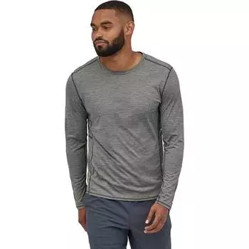 Легкая рубашка с длинными рукавами capilene cool Patagonia, цвет forge grey/feather grey x-dye