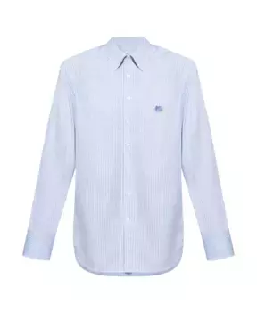 Легкая рубашка с мотивом пегаса Etro, синий