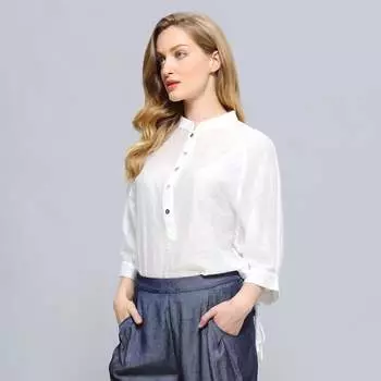 Легкая рубашка с рукавами «летучая мышь» Smart And Joy, белый