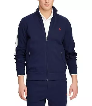 Легкая спортивная куртка с контрастными кончиками Polo Ralph Lauren, синий