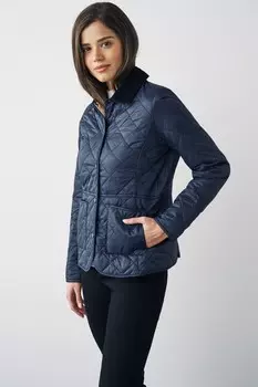 Легкая стеганая куртка Deveron с бриллиантами Barbour, синий