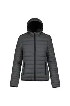 Легкая стеганая куртка с капюшоном Kariban, серый