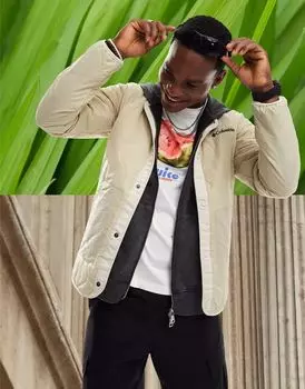 Легкая стеганая куртка унисекс Columbia Doverwood из бежевой жатой ткани, эксклюзивно для ASOS