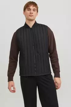 Легкая стеганая утепленная куртка без рукавов Jack & Jones, черный