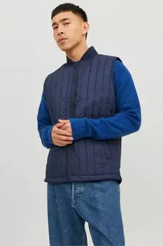 Легкая стеганая утепленная куртка без рукавов Jack & Jones, синий