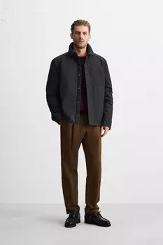 Легкая техническая куртка ZARA, темно-серый