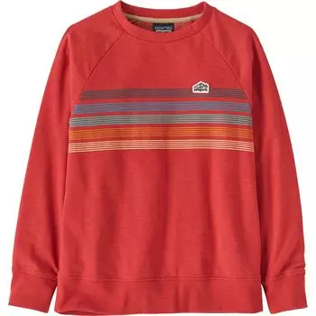 Легкая толстовка crew – для мальчиков Patagonia, цвет line logo ridge stripe: sumac red
