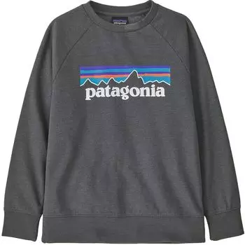 Легкая толстовка crew – для мальчиков Patagonia, цвет p-6 logo/forge grey