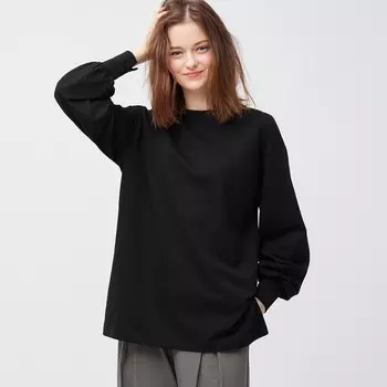 Легкая толстовка оверсайз Т GU, черный