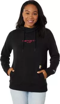 Легкая толстовка с капюшоном и графикой Force свободного покроя Carhartt, черный