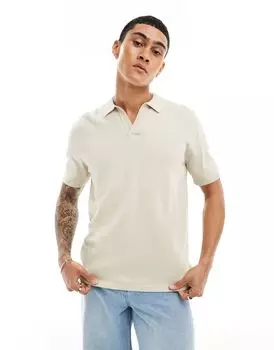 Легкая трикотажная рубашка-поло с вырезом в горловине ASOS DESIGN