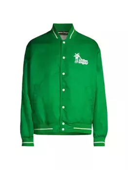 Легкая университетская куртка с логотипом Palm Angels, белый