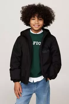 Легкая утепленная куртка из рибистопа Tommy Hilfiger, черный