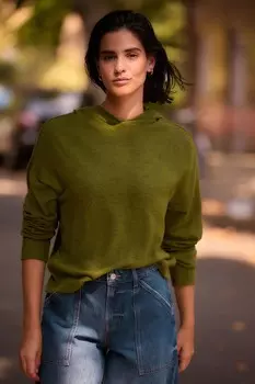 Легкая, уютная толстовка с капюшоном из джерси Next, зеленый