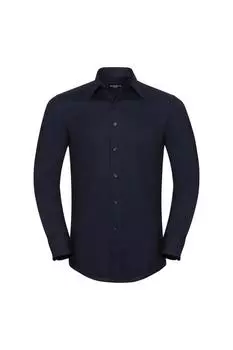 Легкая в уходе оксфордская рубашка с длинными рукавами Collection Collection Russell, темно-синий