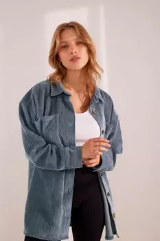 Легкая вельветовая куртка-рубашка Next, синий