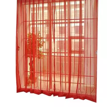 Легкая занавеска Gauzyvalance для двери, окна, прозрачная занавеска для домашнего свадебного украшения-розовая Stuttg, красный